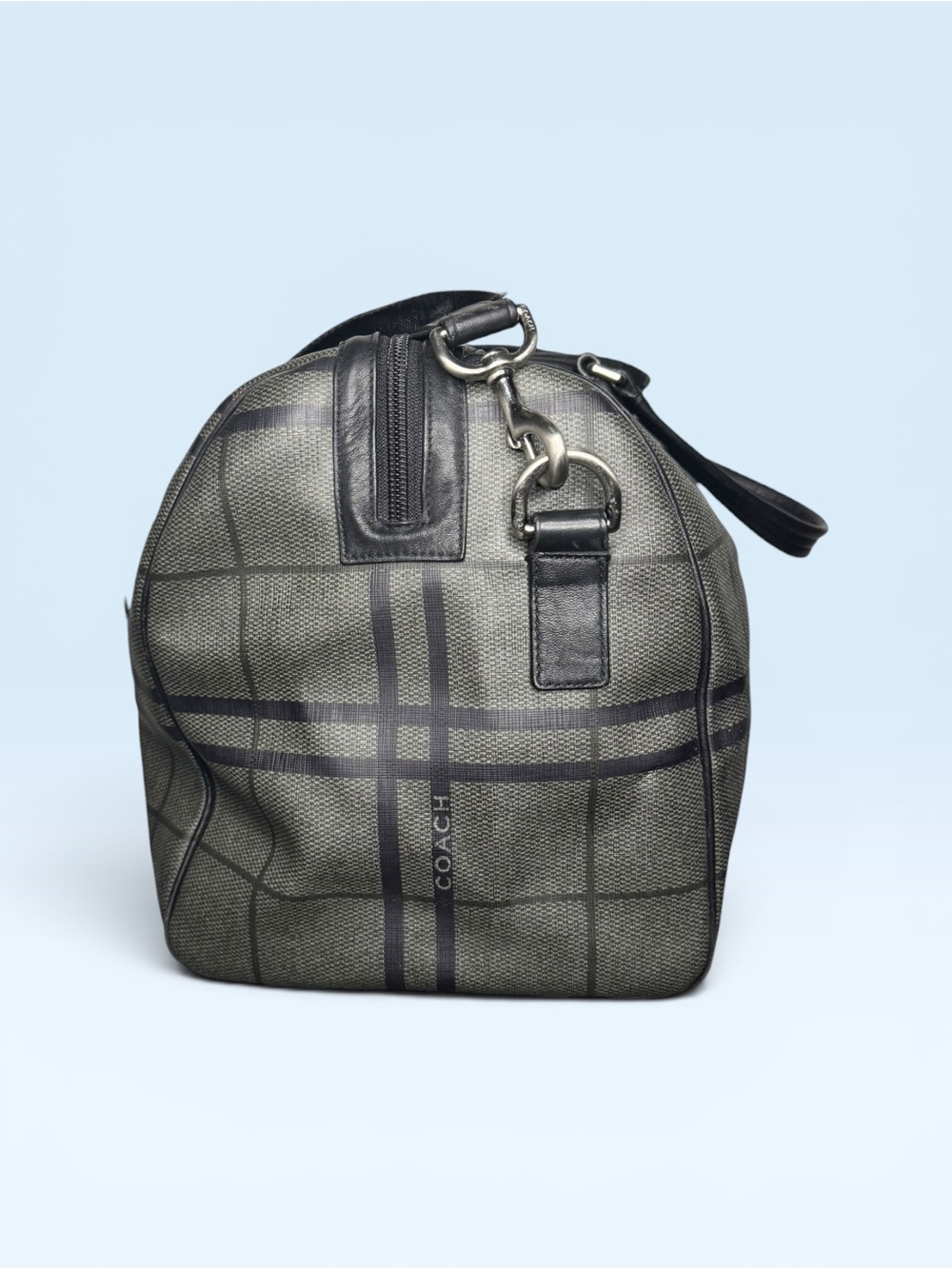 Coach Duffle Black Gray Weekender - Picture 6 of 13